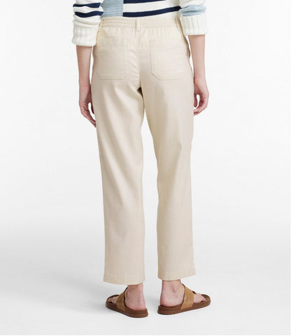 Women's Comfort Stretch Cotton/Linen Pants, High-Rise Ankle - L.L.Bean Value