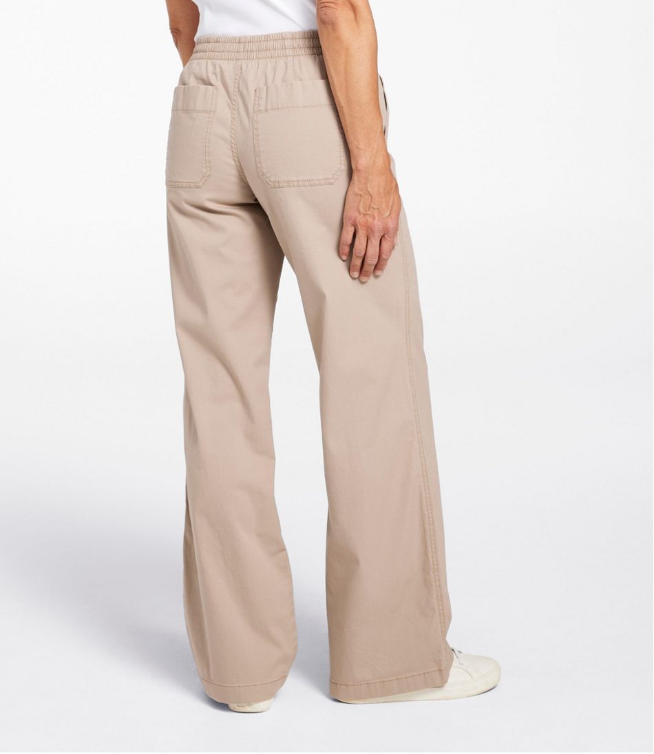 Lakewashed Pull-on Chinos, Mid-Rise Wide-Leg - L.L.Bean Great Value