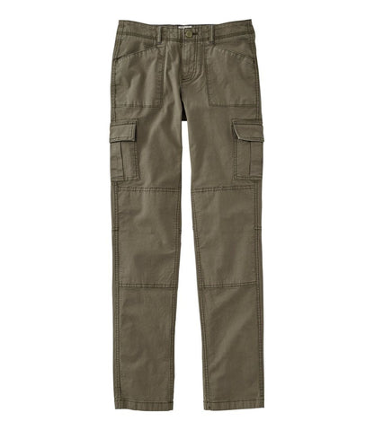Women's Stretch Canvas Cargo Pants, Mid-Rise Straight-Leg - L.L.Bean Premium