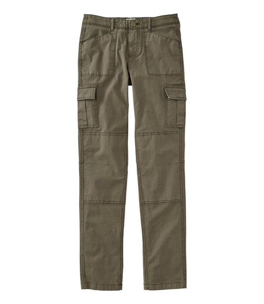 Women's Stretch Canvas Cargo Pants, Mid-Rise Straight-Leg - L.L.Bean Premium