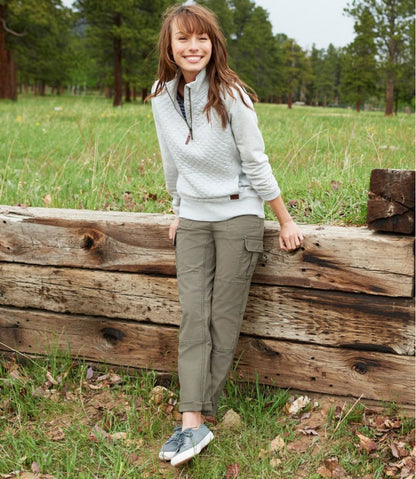 Women's Stretch Canvas Cargo Pants, Mid-Rise Straight-Leg - L.L.Bean Premium