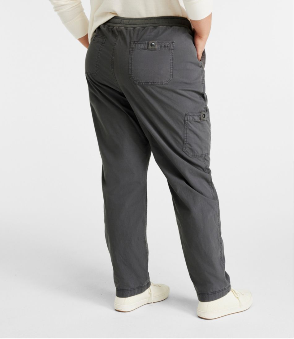 Women's Stretch Ripstop Pull-On Pants, Slim-Leg Fleece-Lined - L.L.Bean Exclusive