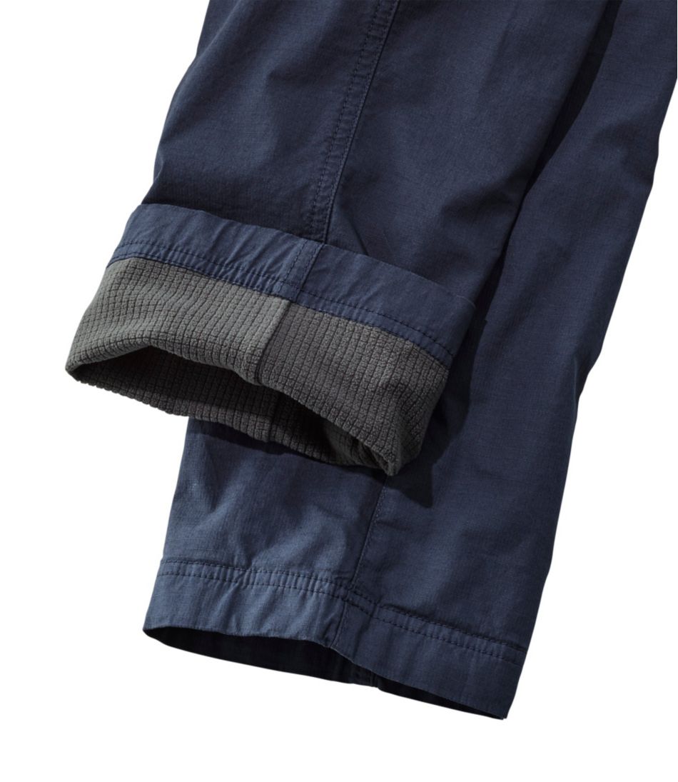 Women's Stretch Ripstop Pull-On Pants, Slim-Leg Fleece-Lined - L.L.Bean Exclusive