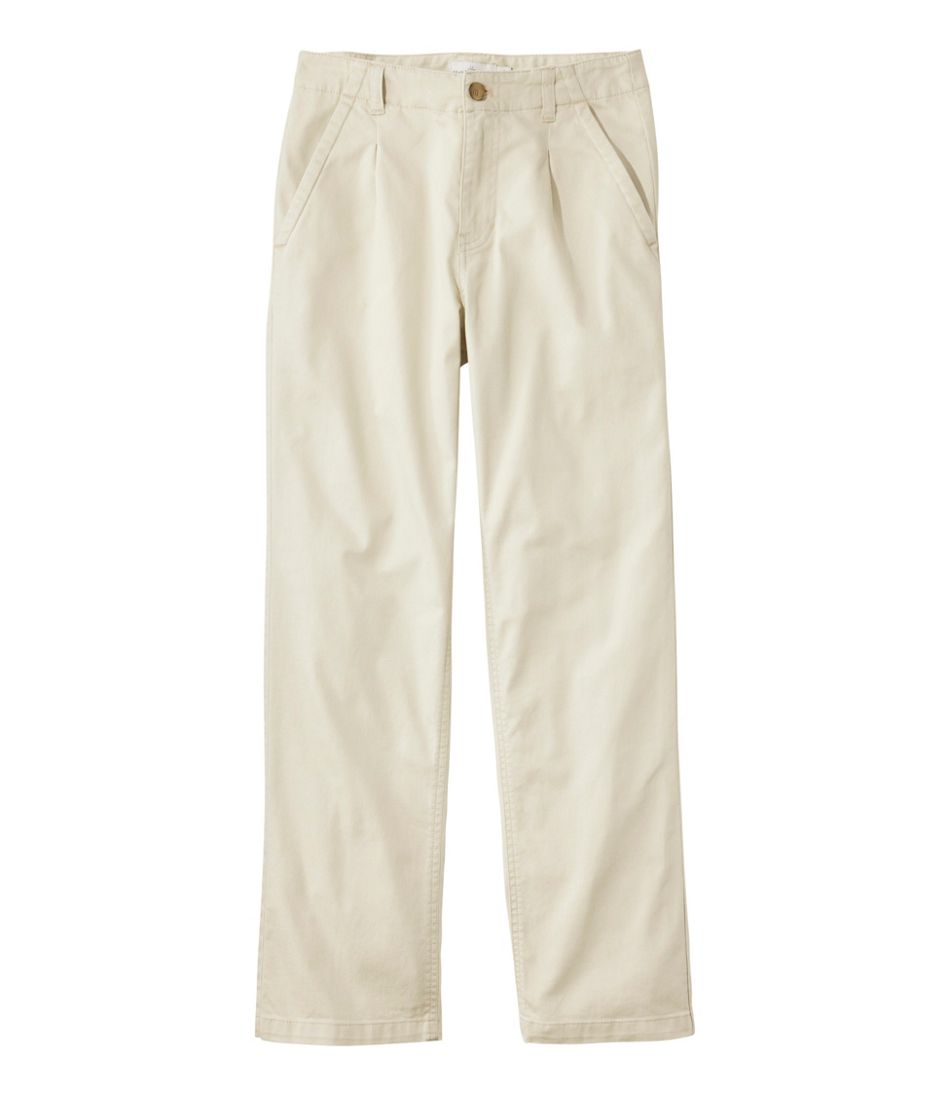 Women's Signature Easy-Cotton Pleated Chinos, Ankle - L.L.Bean Value