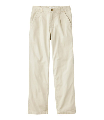 Women's Signature Easy-Cotton Pleated Chinos, Ankle - L.L.Bean Value