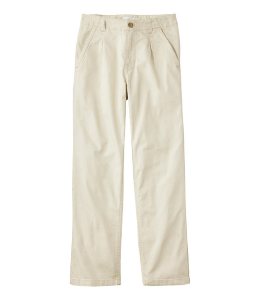 Women's Signature Easy-Cotton Pleated Chinos, Ankle - L.L.Bean Value