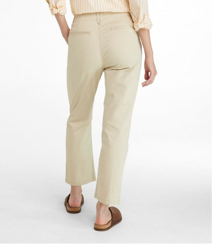Women's Signature Easy-Cotton Pleated Chinos, Ankle - L.L.Bean Value