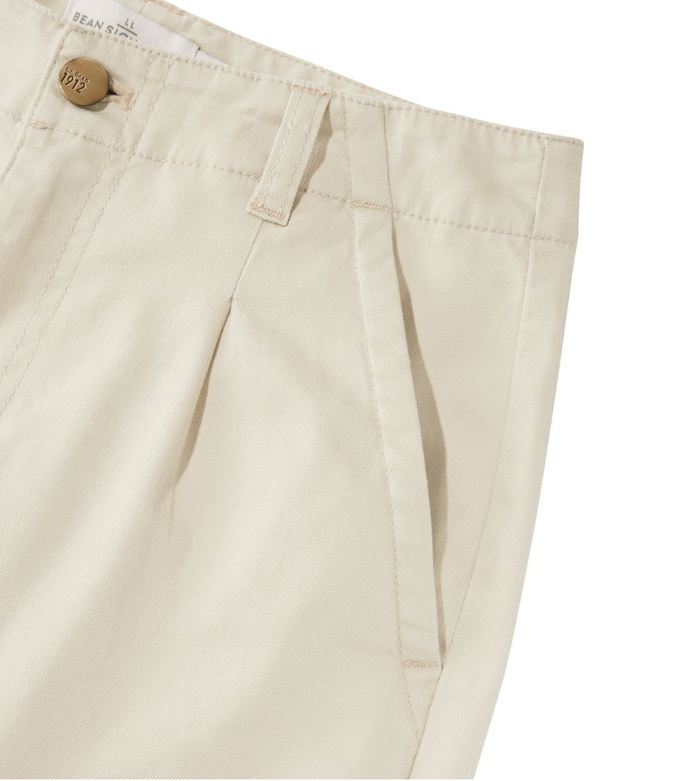 Women's Signature Easy-Cotton Pleated Chinos, Ankle - L.L.Bean Value