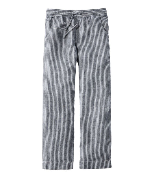 Women's Premium Washable Linen Pull-On Pants, Stripe - L.L.Bean Trusted
