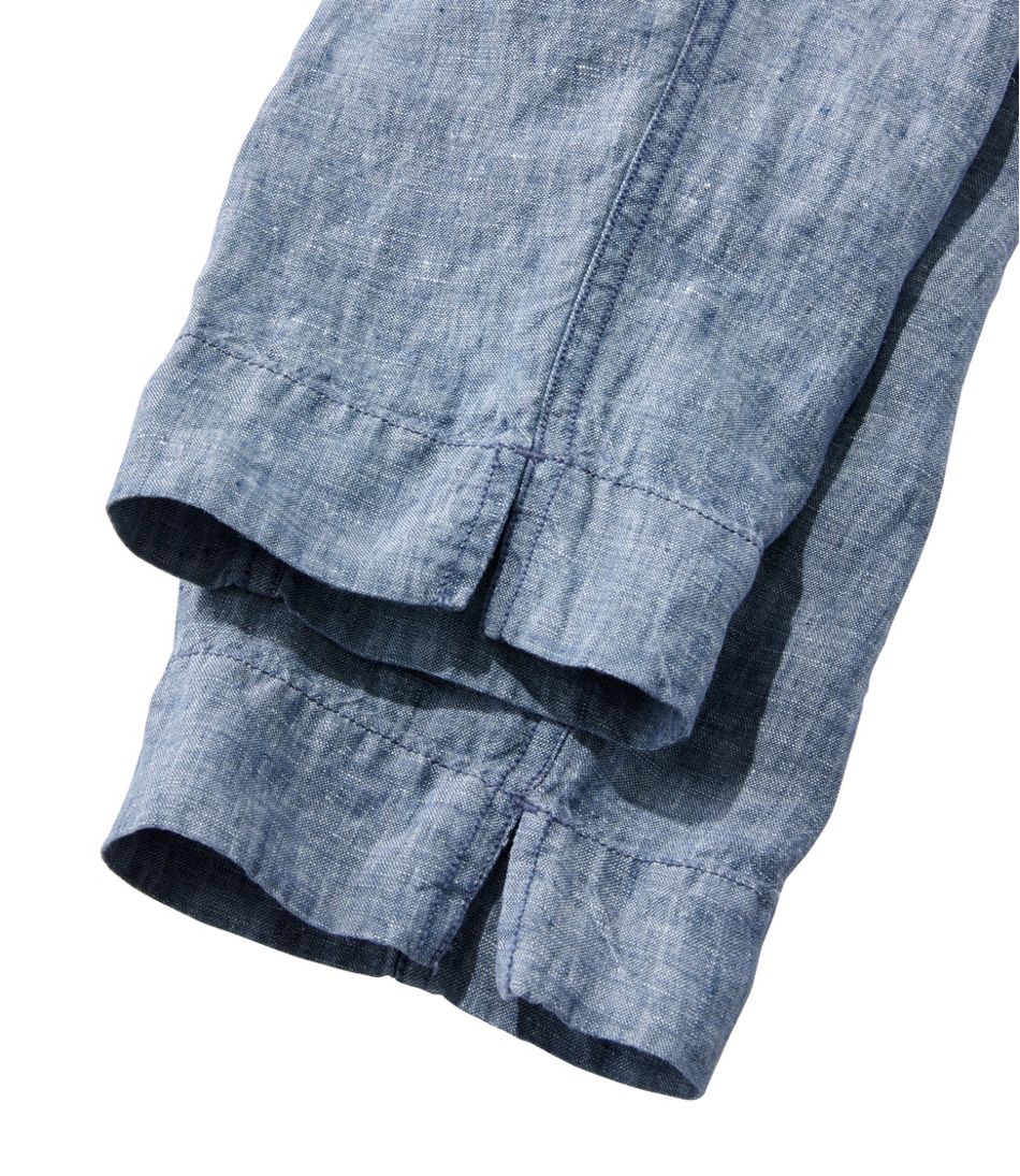 Women's Premium Linen Pull-On Ankle Pants, Mid-Rise Tapered-Leg - L.L.Bean Popular