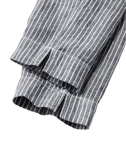 Women's Premium Linen Pull-On Ankle Pants, Mid-Rise Tapered-Leg Stripe - L.L.Bean Essential
