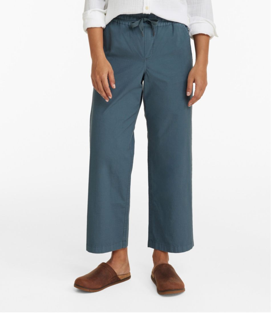 Women's Stretch Ripstop Pull-On Pants, Wide-Leg Ankle - L.L.Bean Value