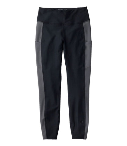 Women's L.L.Bean Everyday Performance 7/8 Leggings, High-Rise Pocket Colorblock - L.L.Bean Quality