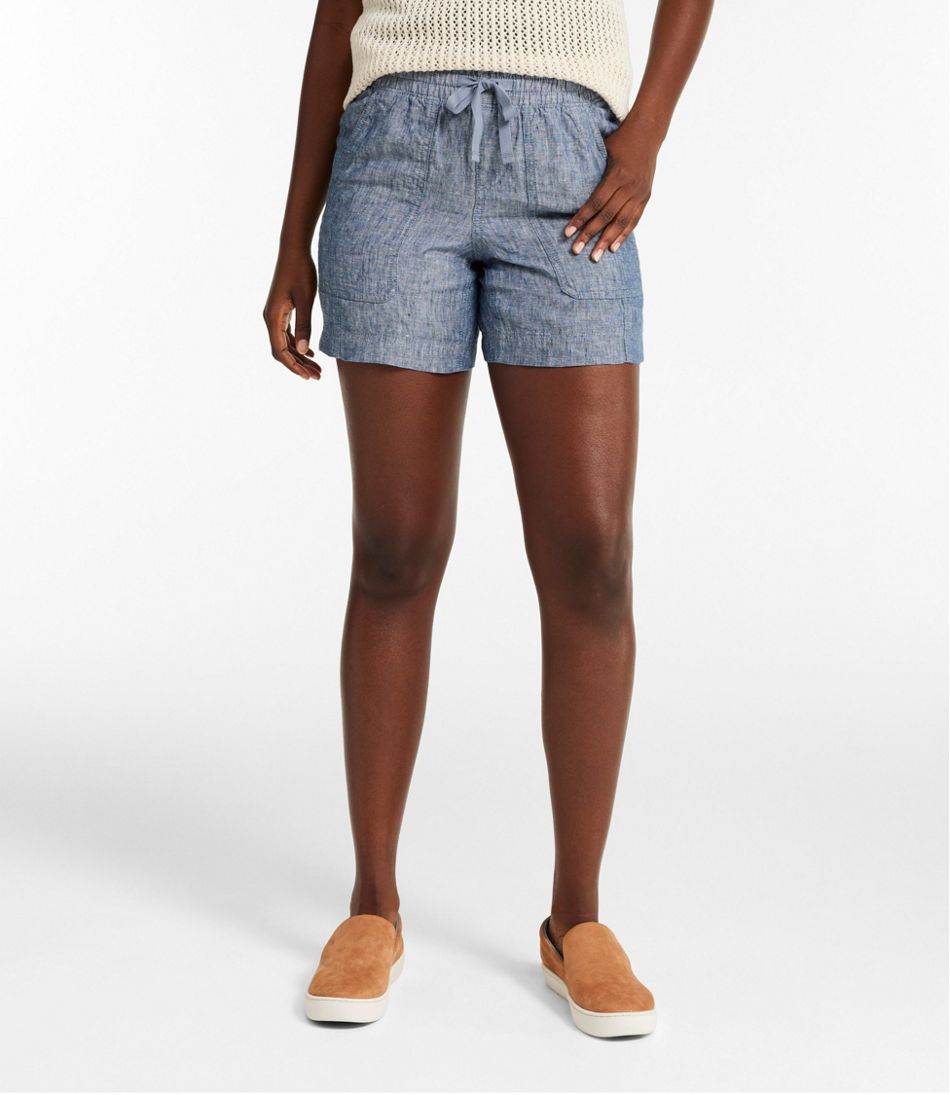 Women's Premium Washable Linen Shorts, Mid-Rise 6" - L.L.Bean Trending