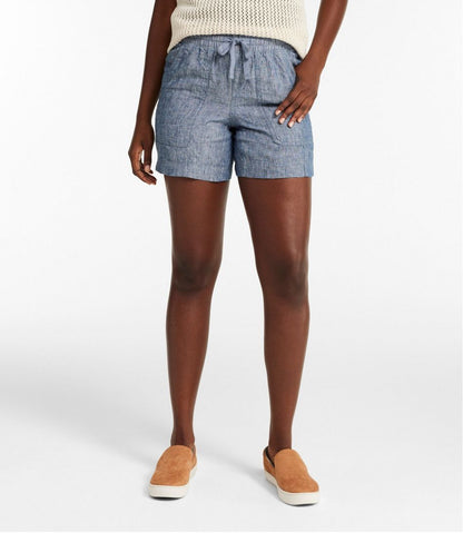 Women's Premium Washable Linen Shorts, Mid-Rise 6" - L.L.Bean Trending