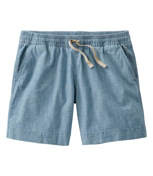 Women's Lakewashed Dock Shorts, Mid-Rise Chambray - L.L.Bean Classic
