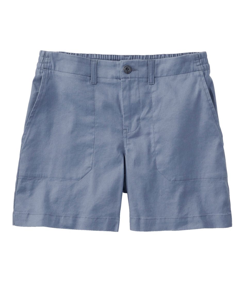 Women's Comfort Stretch Cotton/Linen Shorts, High-Rise 7" - L.L.Bean Premium