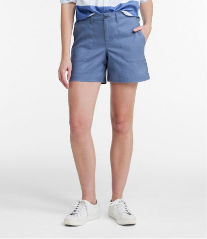 Women's Comfort Stretch Cotton/Linen Shorts, High-Rise 7" - L.L.Bean Premium