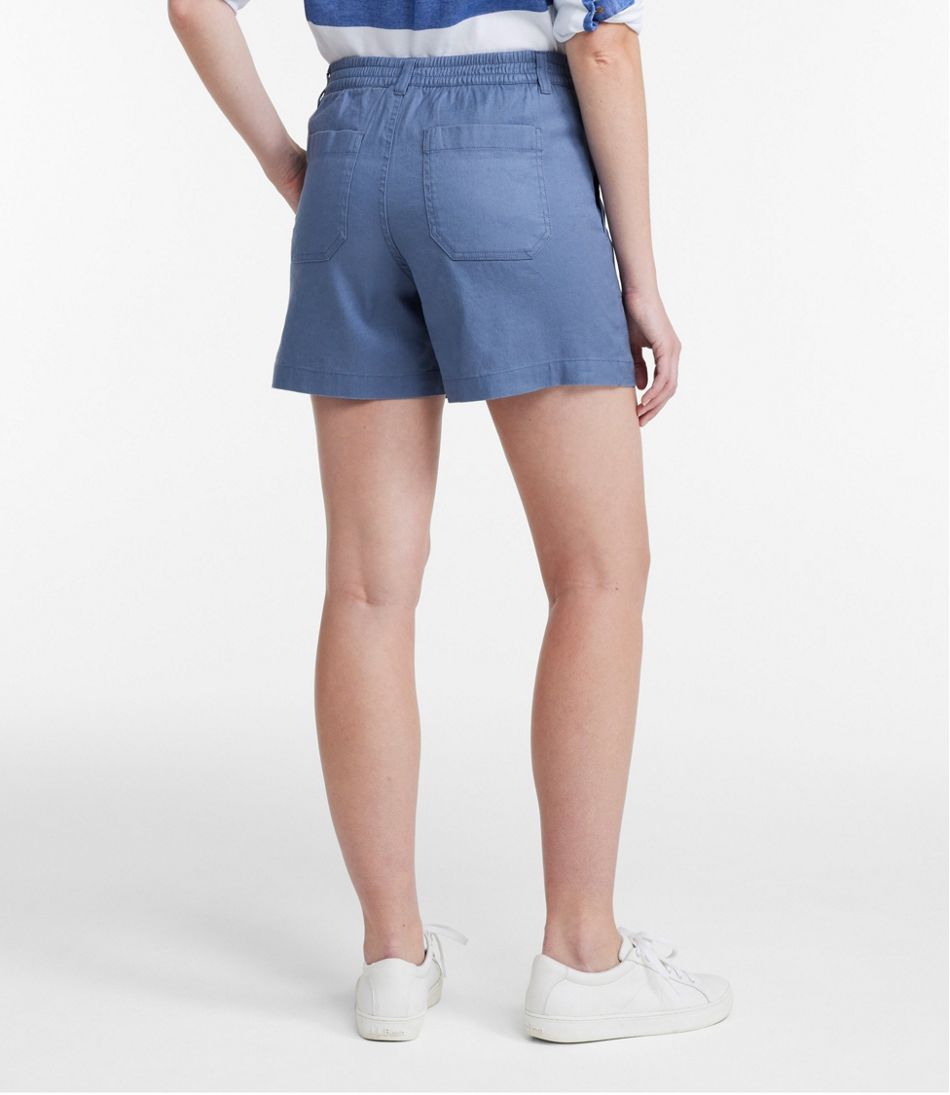 Women's Comfort Stretch Cotton/Linen Shorts, High-Rise 7" - L.L.Bean Premium