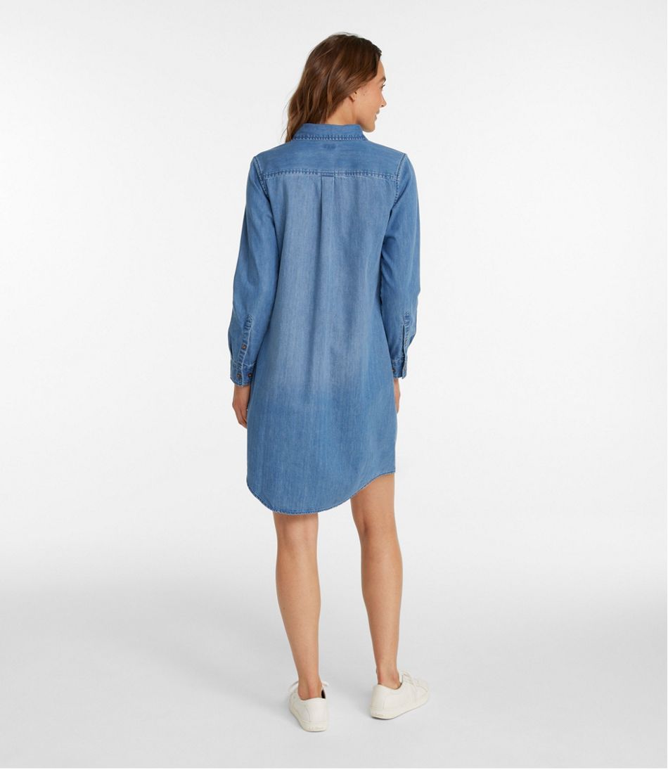 Women's L.L. Bean Heritage Washed Denim Shirt Dress - L.L.Bean Popular