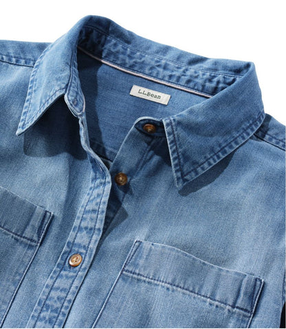 Women's L.L. Bean Heritage Washed Denim Shirt Dress - L.L.Bean Popular