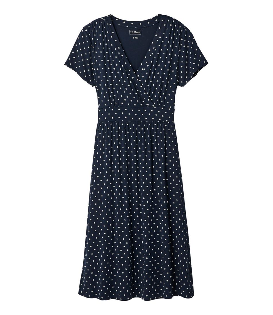 Women's Summer Knit Dress, Short-Sleeve Print - L.L.Bean Exclusive