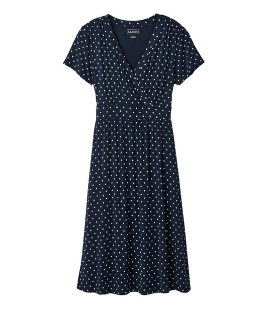 Women's Summer Knit Dress, Short-Sleeve Print - L.L.Bean Exclusive