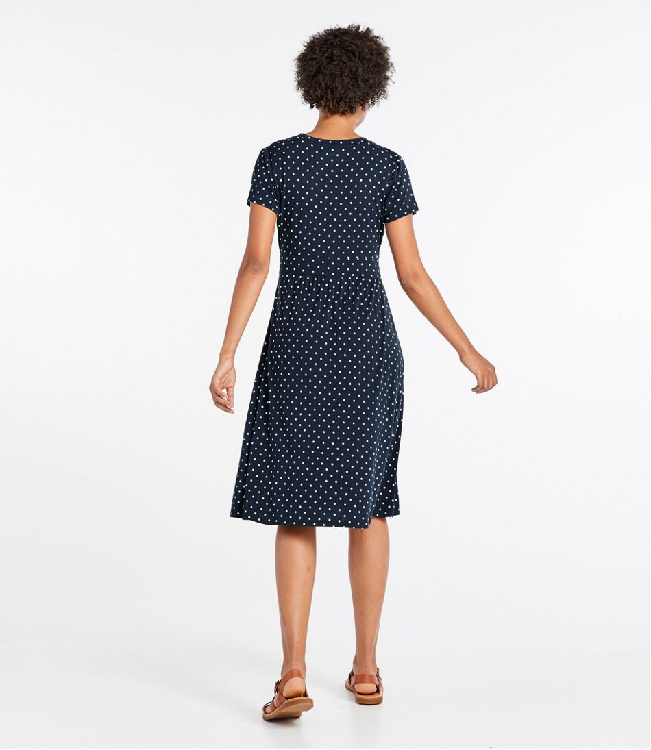 Women's Summer Knit Dress, Short-Sleeve Print - L.L.Bean Exclusive