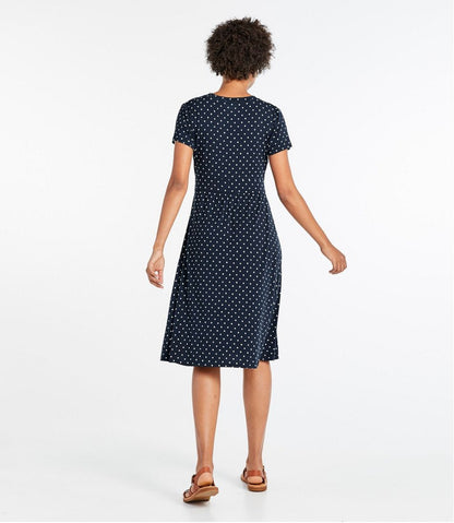 Women's Summer Knit Dress, Short-Sleeve Print - L.L.Bean Exclusive