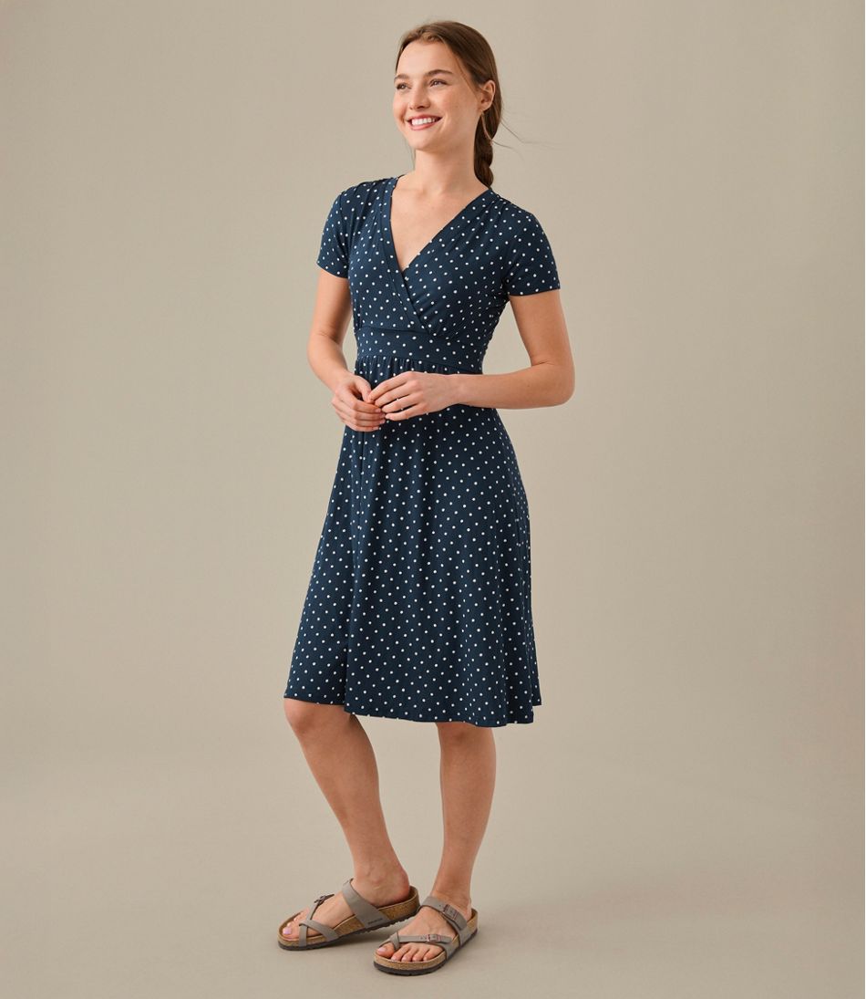 Women's Summer Knit Dress, Short-Sleeve Print - L.L.Bean Exclusive