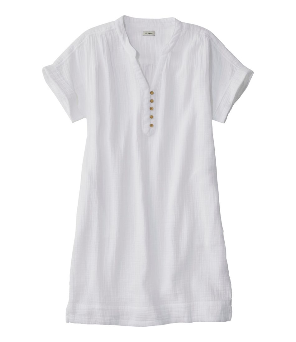 Women's Cloud Gauze Short-Sleeve Shift Dress - L.L.Bean Trusted