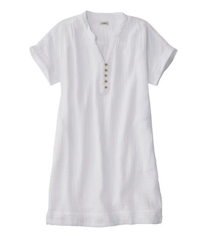 Women's Cloud Gauze Short-Sleeve Shift Dress - L.L.Bean Trusted