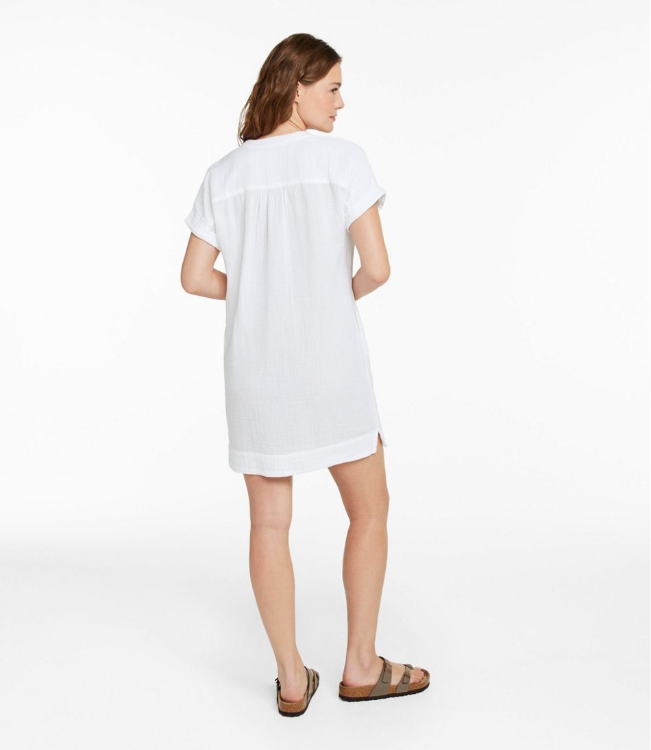Women's Cloud Gauze Short-Sleeve Shift Dress - L.L.Bean Trusted