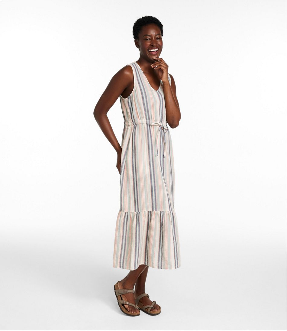 Women's Cloud Gauze Midi Dress, Stripe - L.L.Bean Featured
