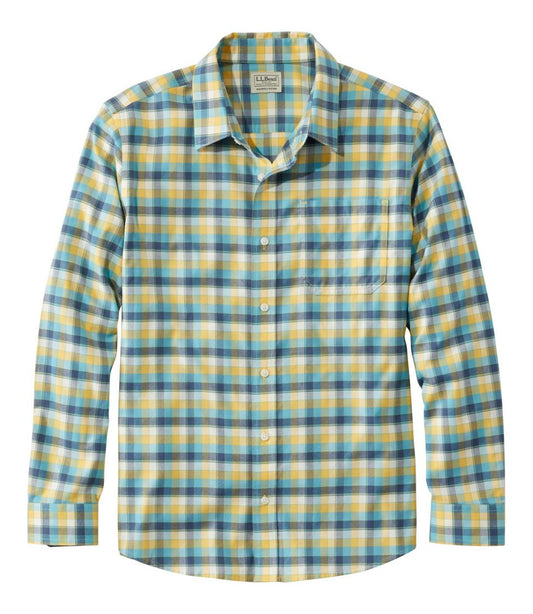 Men's Wrinkle-Free Ultrasoft Brushed Cotton Shirt, Long-Sleeve, Slightly Fitted Untucked Fit - L.L.Bean New