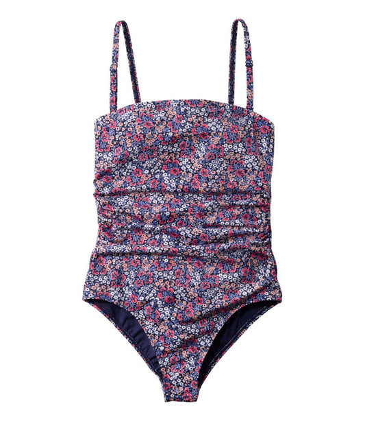Women's Coastal Essentials Swimwear, Bandeau Tanksuit Print - L.L.Bean Everyday