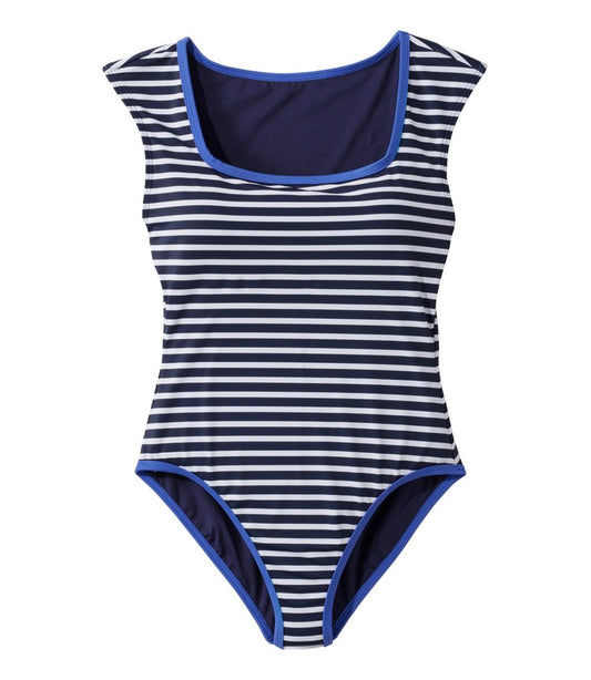 Women's Coastal Essentials Swimwear, Squareneck Tanksuit Print - L.L.Bean Top Pick