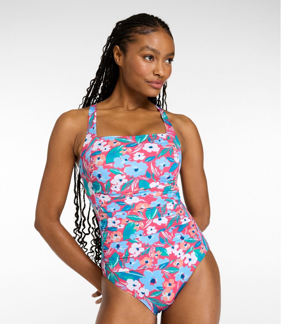 Women's BeanSport Swimwear, Squareneck Tanksuit Print - L.L.Bean Trusted