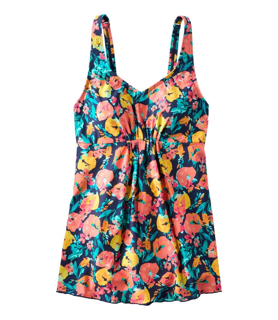 Women's Shaping Swimwear, Soft-Drape Tankini Top Print - L.L.Bean Customer Favorite
