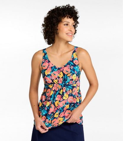 Women's Shaping Swimwear, Soft-Drape Tankini Top Print - L.L.Bean Customer Favorite