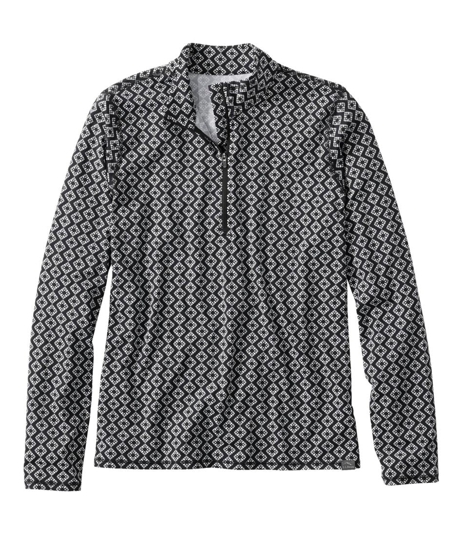 Women's SunSmart® UPF 50+ Sun Shirt, Quarter-Zip Print - L.L.Bean Signature