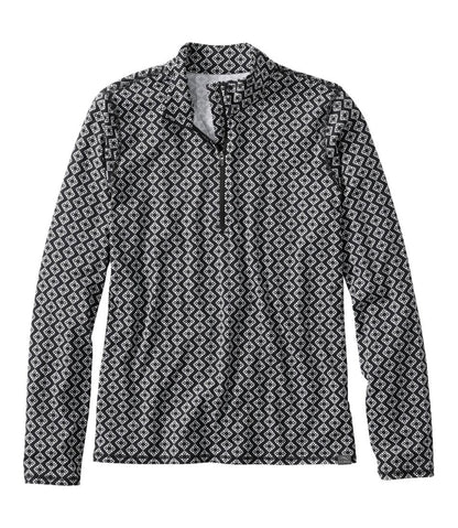 Women's SunSmart® UPF 50+ Sun Shirt, Quarter-Zip Print - L.L.Bean Signature