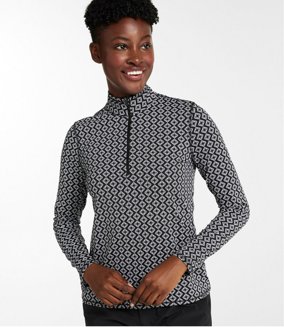 Women's SunSmart® UPF 50+ Sun Shirt, Quarter-Zip Print - L.L.Bean Signature