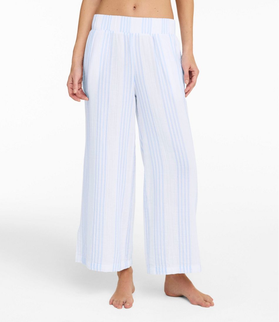 Women's Cloud Gauze Wide-Leg Pants, Stripe - L.L.Bean Customer Favorite