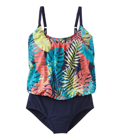 Women's Shaping Swimwear, Blouson Tanksuit Print - L.L.Bean Recommended