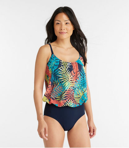 Women's Shaping Swimwear, Blouson Tanksuit Print - L.L.Bean Recommended