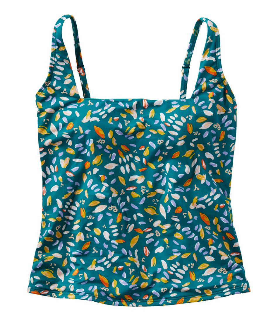 Women's New Currents Swimwear, Squareneck Tankini Top Print - L.L.Bean Exclusive