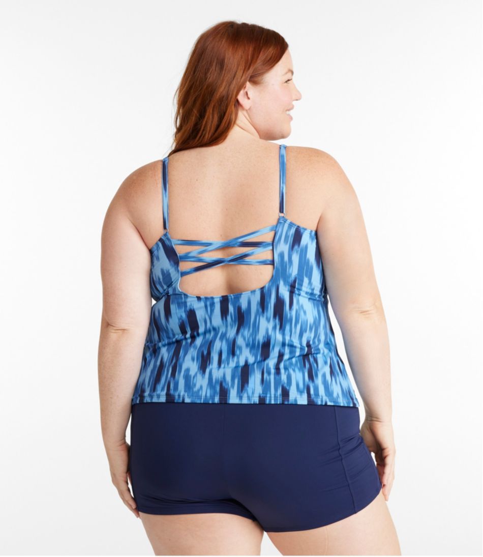 Women's New Currents Swimwear, Squareneck Tankini Top Print - L.L.Bean Exclusive