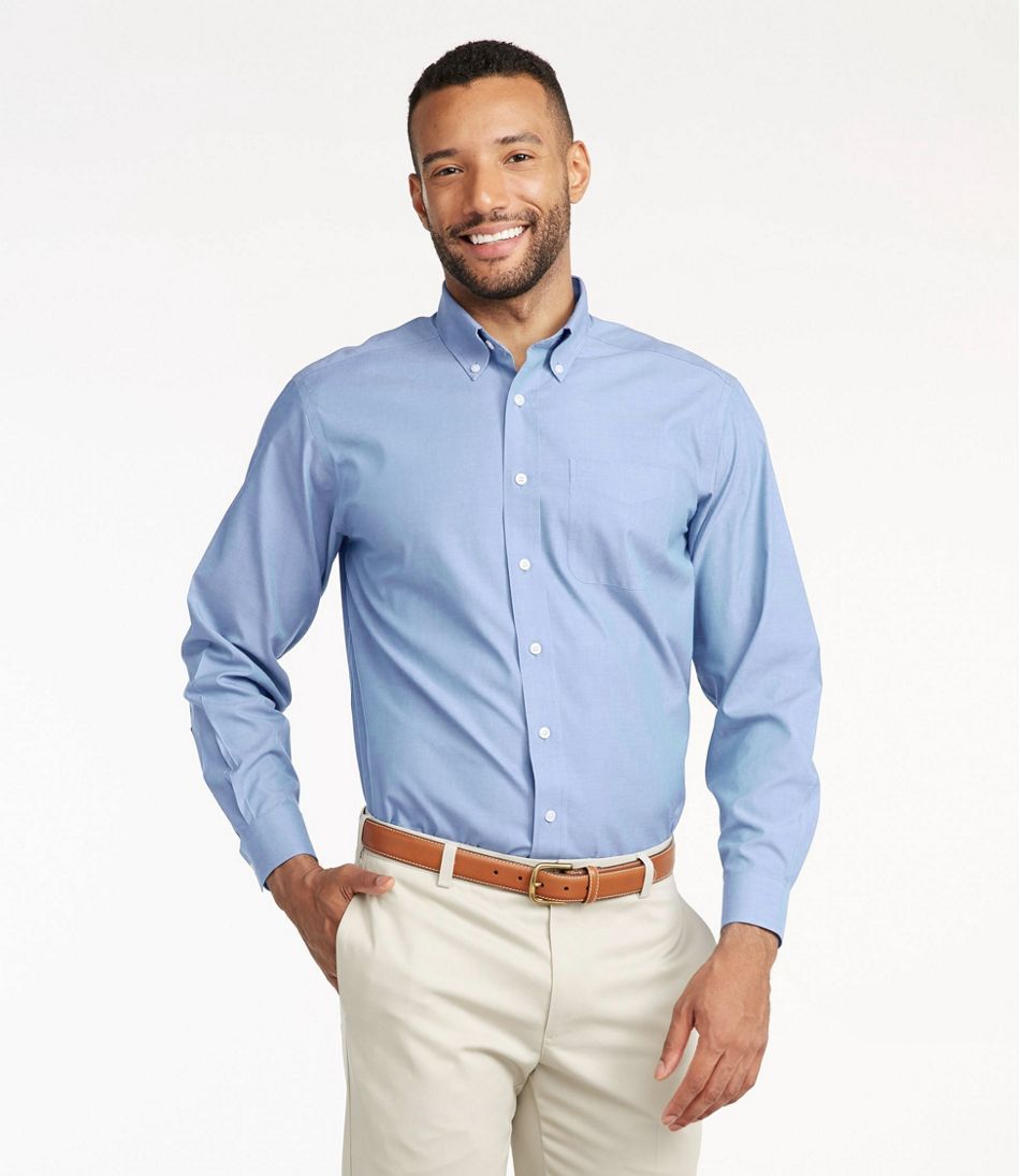 Men's Wrinkle-Free Pinpoint Oxford Cloth Shirt, Traditional Fit - L.L.Bean Customer Favorite