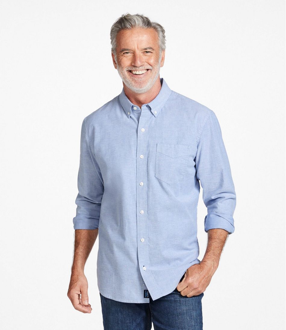 Men's Comfort Stretch® Oxford Shirt, Traditional Untucked Fit - L.L.Bean Popular